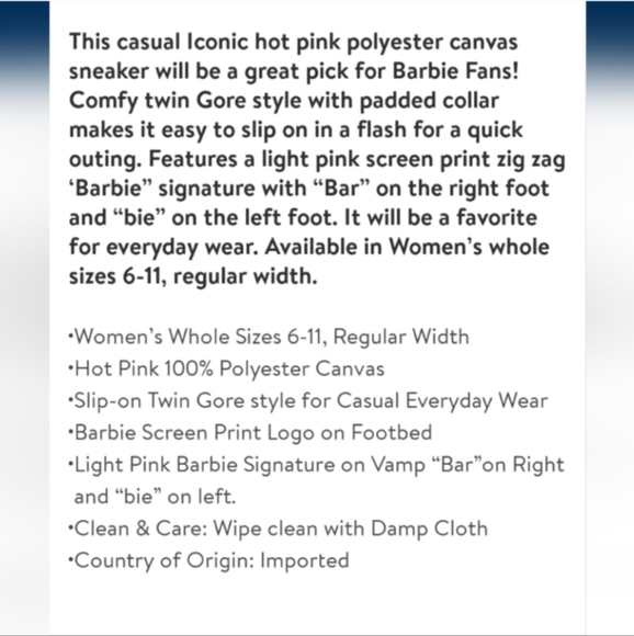 🆕 📢 Last Pair..📢 Barbie Canvas Sneakers - Picture 7 of 11